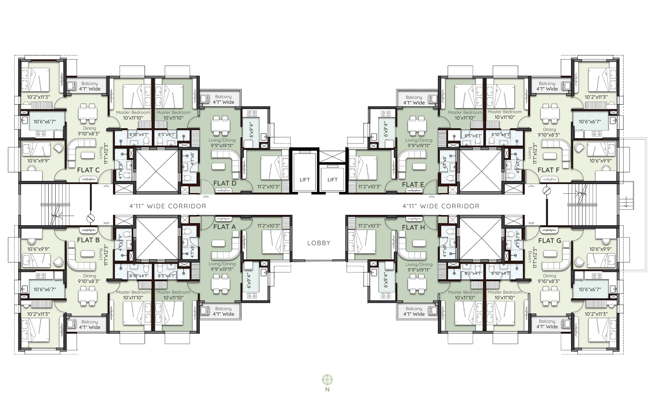 Tower3-Typical Floor Plan