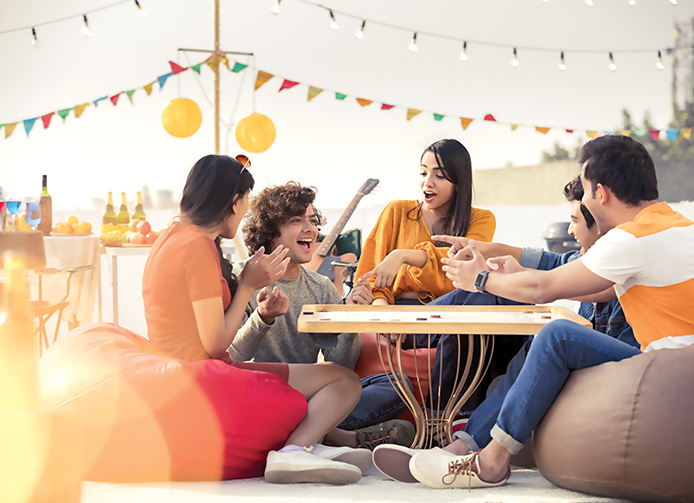 Community Room at stilt level of selected towers